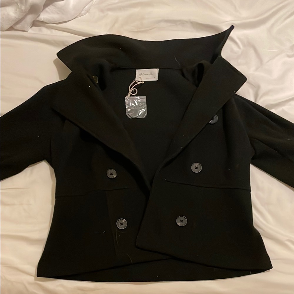 Adrienne Vittadini Black Peacoat